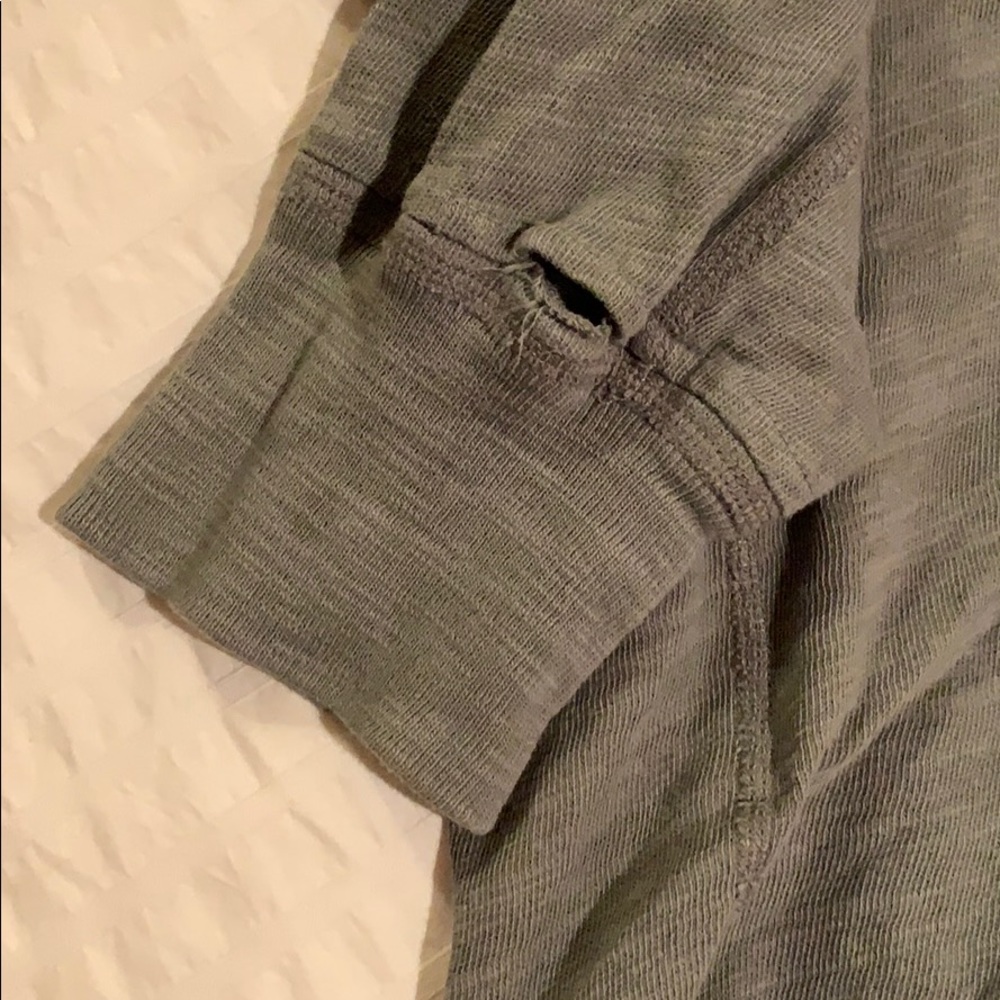 rag & bone Mens Large Gray Sage Long Sleeve Henley - Picture 8 of 8